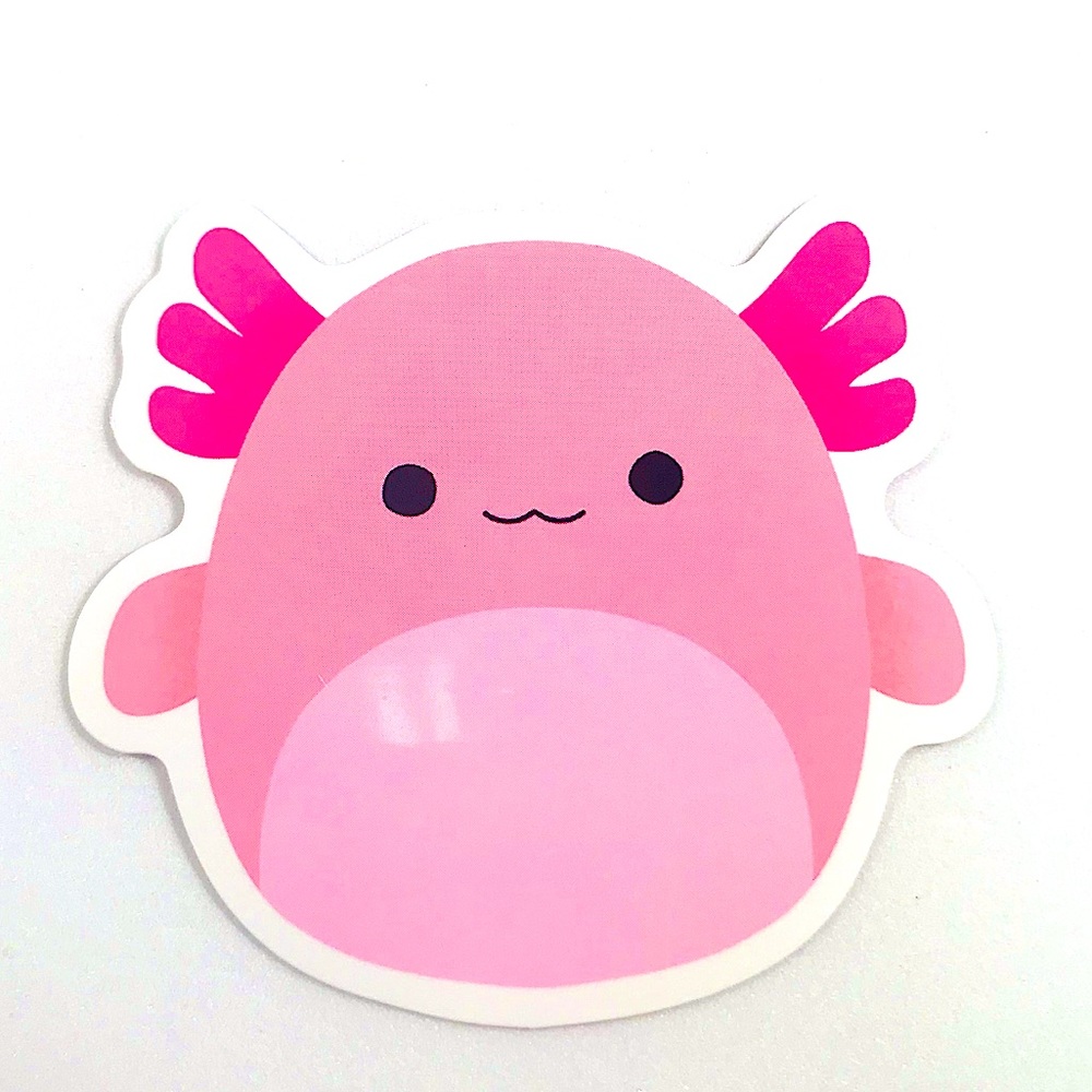 Pink Axolotl Crazy Trending WaterProof Single Decor Accent Sticker